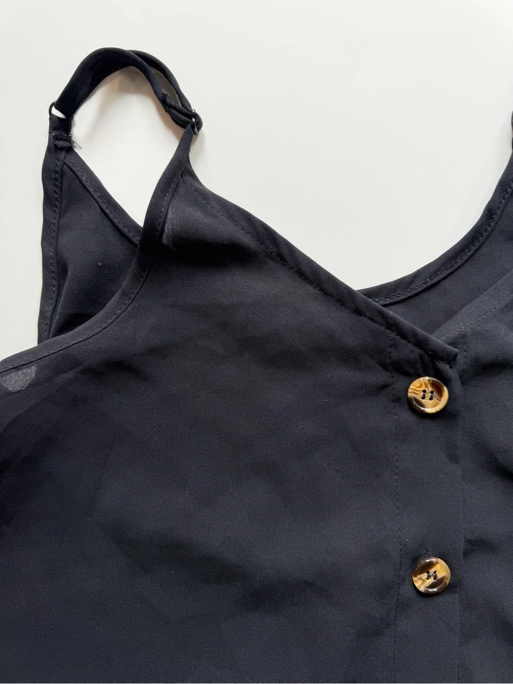 Black Button-Front Top - Picture 3 of 6